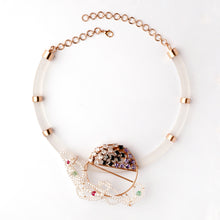 Load image into Gallery viewer, Midnight Moon Gemstone and Pearl Necklace