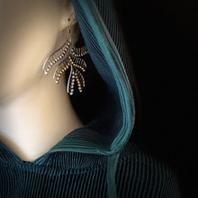 Load image into Gallery viewer, Palm Palindrome Gold and Silver Earrings