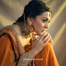 Load image into Gallery viewer, Gold Sahara Kasu Coin Earrings worn by Hansika Motwani