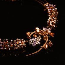 Load image into Gallery viewer, Cravat of Stars Gemstone Gold Plated Necklace