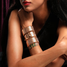 Load image into Gallery viewer, Cosmic Crown Gold Ribbon Cuff