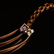 Load image into Gallery viewer, Cravat of Stars Gemstone Gold Plated Necklace