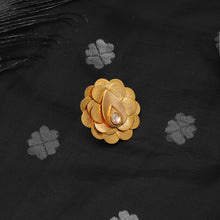 Load image into Gallery viewer, Gold coin cluster peacock ring with crystal