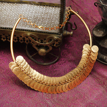 Load image into Gallery viewer, Gold coin overlay kanti necklace