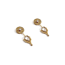 Load image into Gallery viewer, Crystal Lux 22k gold plated earrings