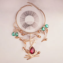 Load image into Gallery viewer, Bordeaux by the Sea Crystal Neckpiece