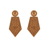GOLD PLATED CHAKRA EARRING WITH PENTAGON INDIAN WORK