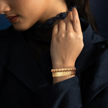 Load image into Gallery viewer, Roman layered gold coin bangle cuff