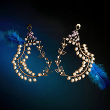 Load image into Gallery viewer, Pearl Fern Gold Plated Earrings