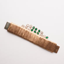 Load image into Gallery viewer, Cosmic Crown Gold Ribbon Cuff