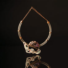 Load image into Gallery viewer, Midnight Moon Gemstone and Pearl Necklace