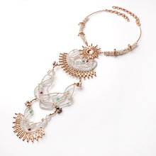 Load image into Gallery viewer, Sun Burst Gold Plated Necklace