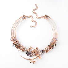 Load image into Gallery viewer, Cravat of Stars Gemstone Gold Plated Necklace