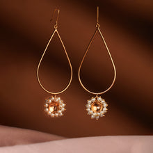 Load image into Gallery viewer, Pearl Ecstasy Gold Plated Jhallar Earrings