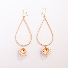 Load image into Gallery viewer, Pearl Ecstasy Gold Plated Jhallar Earrings