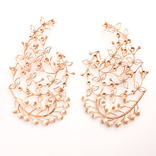 Load image into Gallery viewer, Ice Empress Pearl Fern Earrings