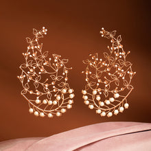 Load image into Gallery viewer, Ice Empress Pearl Fern Earrings