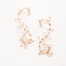 Load image into Gallery viewer, Spiral Dynasty Fern and Pearl Earrings