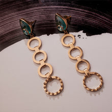 Load image into Gallery viewer, Crystal Pools Gold Plated Earrings