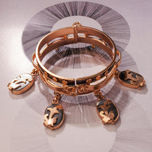 Load image into Gallery viewer, Dark Temptress Gold Plated Openable Bangle