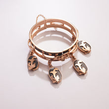 Load image into Gallery viewer, Dark Temptress Gold Plated Openable Bangle