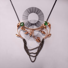 Load image into Gallery viewer, Ivy's Lament Black Beaded Gold Necklace