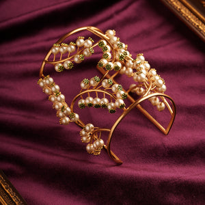 Pearl Monarch Gold Plated Cuff worn by Lakshmi Manchu