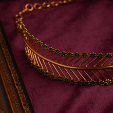 Load image into Gallery viewer, The Siren's Lair Herringbone Gold Plated Choker