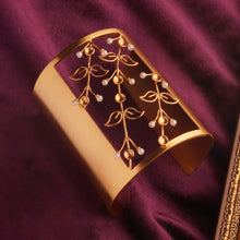 Load image into Gallery viewer, Fern Fantasy Gold Plated Cuff
