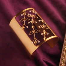 Load image into Gallery viewer, Fern Fantasy Gold Plated Cuff worn by Namrata Shirodkar