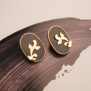 Sin City Gold Plated Brocade Earrings WORN BY KEERTHY SURESH