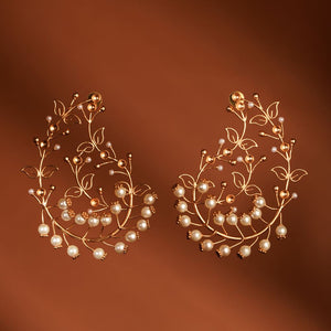 Pearl Empress Gold-Plated Earrings