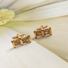 Load image into Gallery viewer, Gold Python Cufflinks