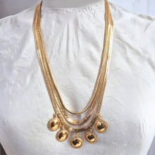 Load image into Gallery viewer, Gold Surya Charm Pendant Necklace