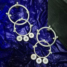 Load image into Gallery viewer, Tempest Silver Hoop Earrings