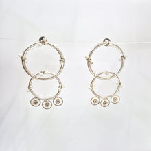 Load image into Gallery viewer, Tempest Silver Hoop Earrings