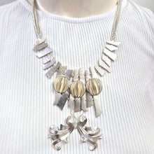 Load image into Gallery viewer, Conquest Silver Statement Necklace