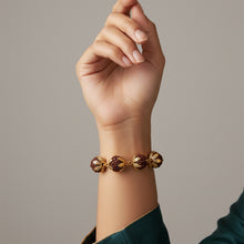 Load image into Gallery viewer, Gold Rudraksha Bead Bracelet