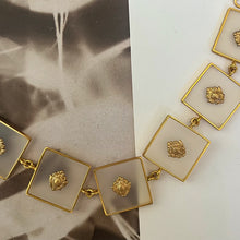 Load image into Gallery viewer, Gold Acrylic Square Necklace