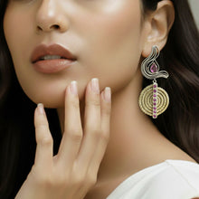 Load image into Gallery viewer, Power Curve Statement Drop Earrings