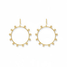 Load image into Gallery viewer, Daisy Chain Gold Hoop Earrings