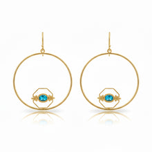 Load image into Gallery viewer, Summer soirée Gold Hoops