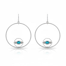 Load image into Gallery viewer, Summer soirée Silver Hoops