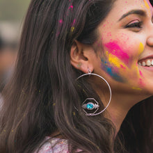 Load image into Gallery viewer, Summer soirée Silver Hoops