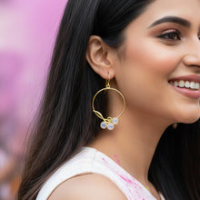 Load image into Gallery viewer, Dew Drops Hoop Earrings