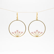 Load image into Gallery viewer, Lilac Lily Gold Hoops