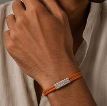 Load image into Gallery viewer, Minimalist Silver Rakhi with Flat Cord