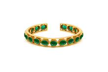 Load image into Gallery viewer, GREEN CRYSTAL CUFF