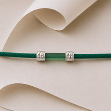 Load image into Gallery viewer, Acrylic Bead and Silver Green Rakhi with Flat Cord