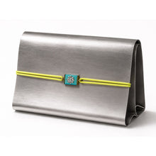 Load image into Gallery viewer, Silver Motif Neon Cord Rakhi bracelet